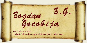 Bogdan Gočobija vizit kartica